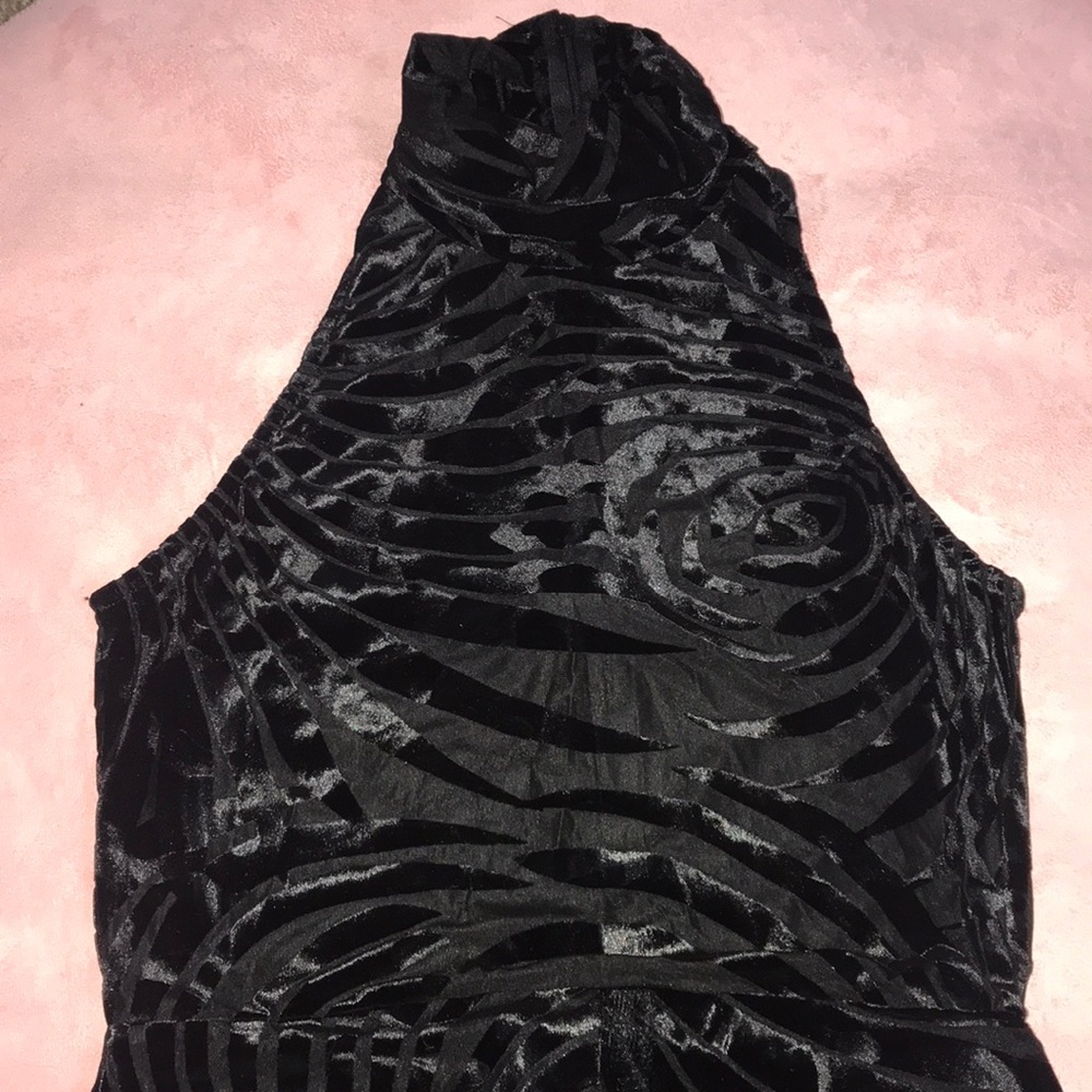 Black velvet dress